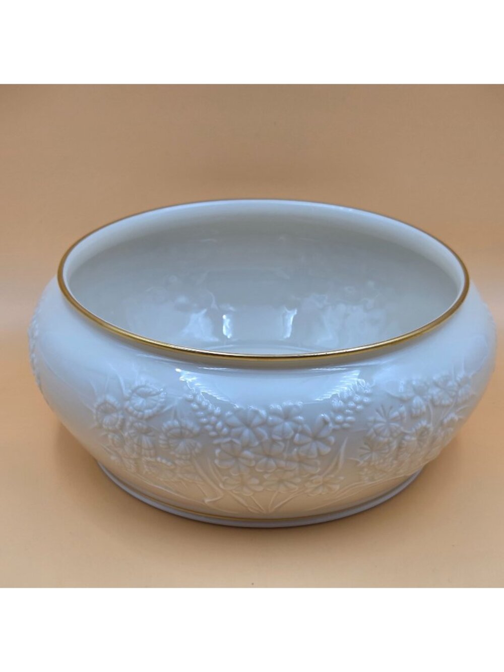 Lenox Masterpiece Collection Flower Bowl 6 Inch Ivory Porcelain 24K Gold